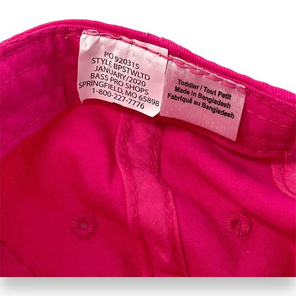 Bass Pro Shops Hat Toddler Size Pink Strap Back‎ January 2020